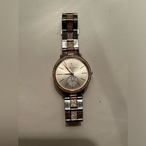 Michael Kors Two-Tone Silver and Rose Gold Watch